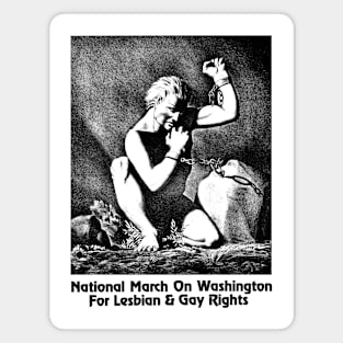 National March Vintage LGBT Gay Retro Washington Magnet